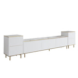 Comoda Tv Imag, Marmura, Alb, 180x35x45.2 cm - Marmura