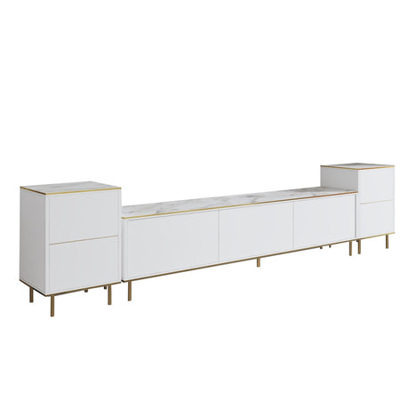 Comoda Tv Imag, Marmura, Alb, 180x35x45.2 cm