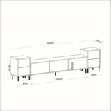 Comoda Tv Imag, Marmura, Alb, 180x35x45.2 cm - Marmura