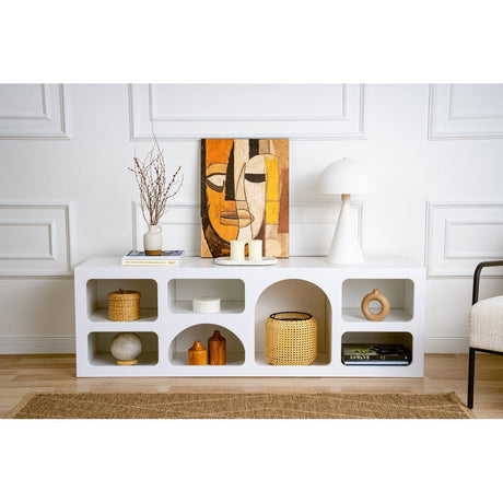 Mobila Lorin, Alb - Antracit, 160x40x51 cm