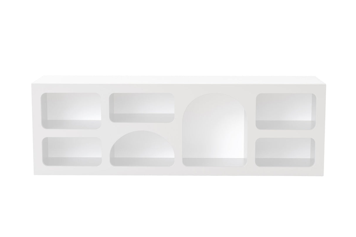 Mobila Lorin, Alb - Antracit, 160x40x51 cm
