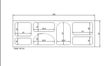 Mobila Lorin, Alb - Antracit, 160x40x51 cm