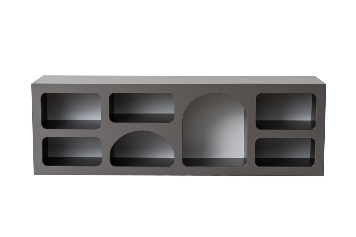 Mobila Lorin, Alb - Antracit, 160x40x51 cm