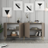 Mobila Lyon 80, Atlas, Gold - Cream Gold, 180x35 cm - Atlas Gold