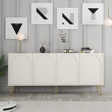 Mobila Lyon 80, Atlas, Gold - Cream Gold, 180x35 cm