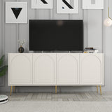 Mobila Lyon 80, Atlas, Gold - Cream Gold, 180x35 cm - Cream Gold