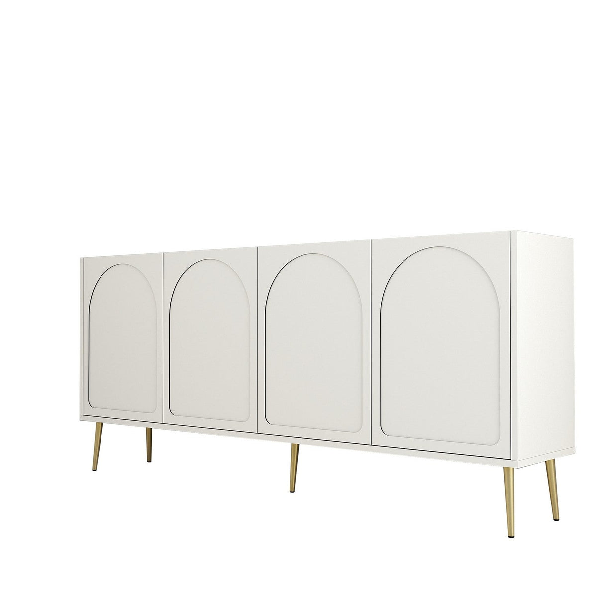 Mobila Lyon 80, Atlas, Gold - Cream Gold, 180x35 cm - Cream Gold