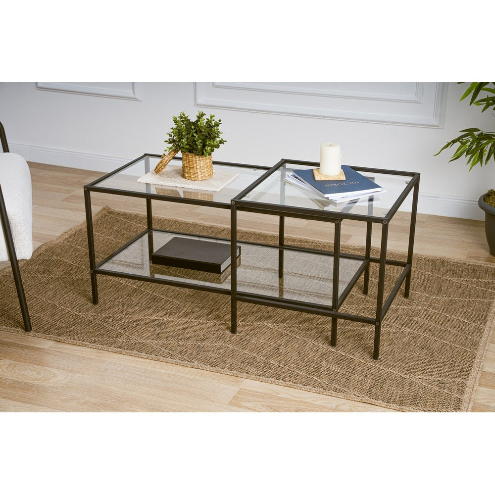 Mobila Sevay, Negru - Auriu, 50x50x49 cm - Mobila Sevay, Negru - Auriu, 50x50x49 cm