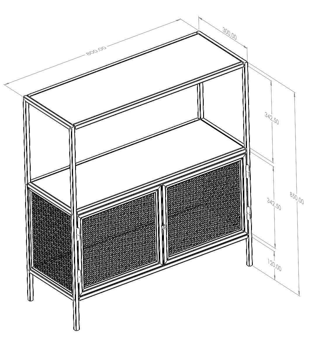 Mobilă Tatu, 80x30 cm - Oak
Black