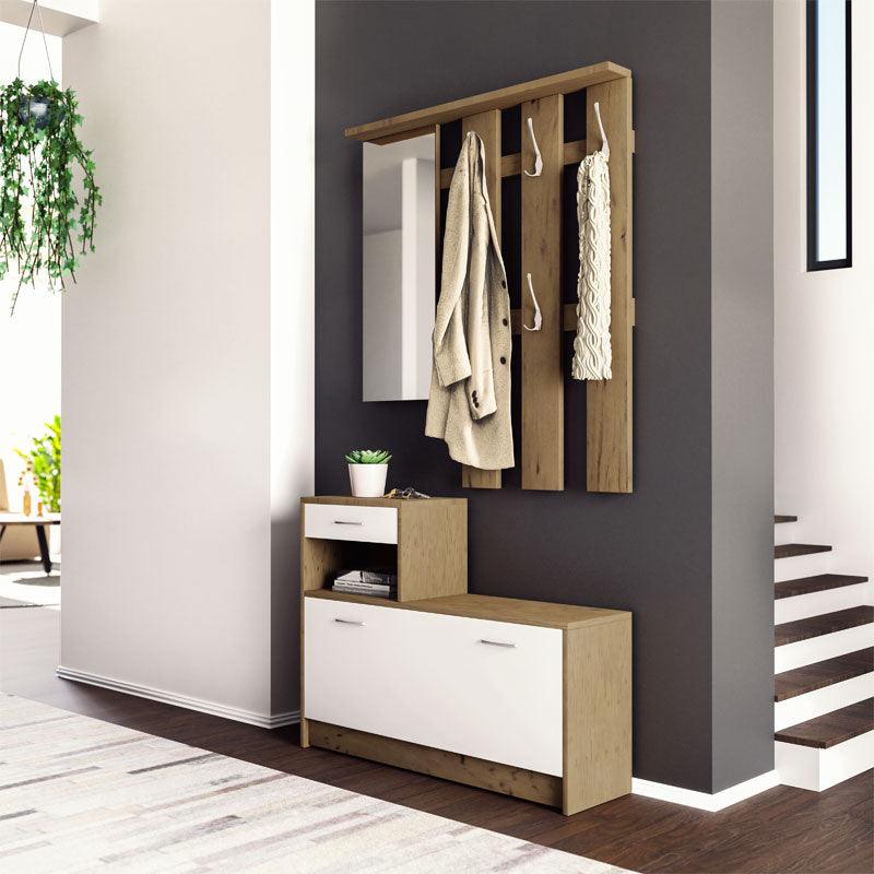 Mobilier de hol Jamie, 100x28x187 cm - Nuc