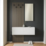 Mobilier de intrare Arika cu oglinda si riflaj, 100x37x199 cm - Mobilier de intrare Arika cu oglinda si riflaj, 100x37x199 cm - 230-000089