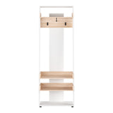 Mobilier de intrare cu functie Sciove, lemn, alb-natur, 70x40x200 cm