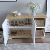 Mobilier de intrare Deril, alb-Sonoma, 90x33x52 cm