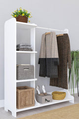Mobilier de intrare Renesme alb 106x35x128 cm, 35x106 cm