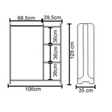 Mobilier de intrare Renesme alb 106x35x128 cm, 35x106 cm