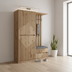 Mobilier de intrare Zomie, Lemn de Stejar, 131x41x180 cm