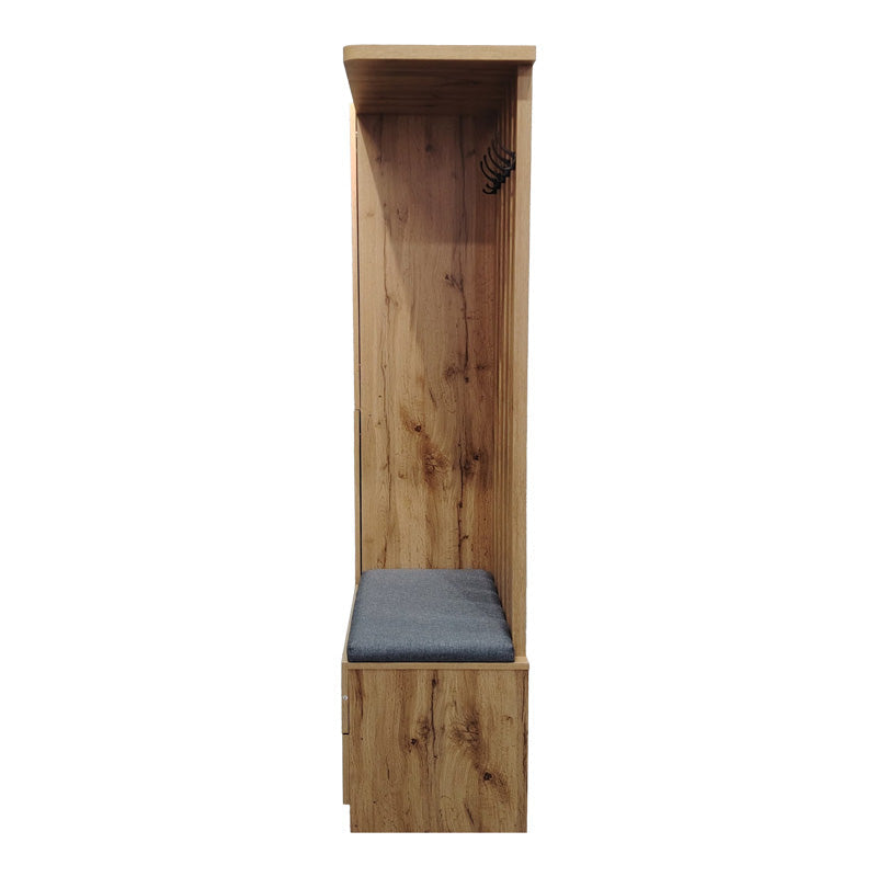 Mobilier de intrare Zomie, Lemn de Stejar, 131x41x180 cm