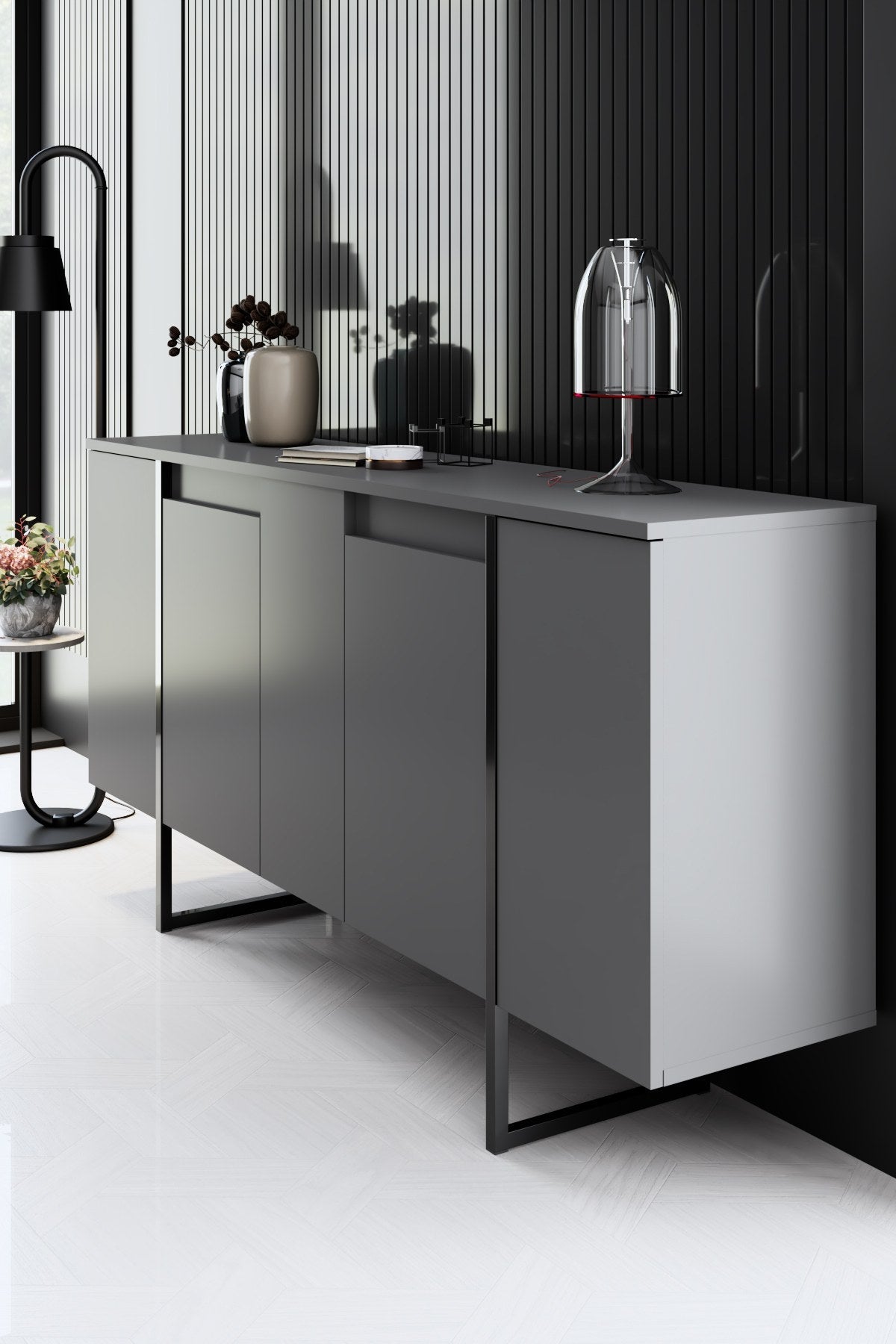 Mobilier de Lux, 160x35 cm - Anthracite Black