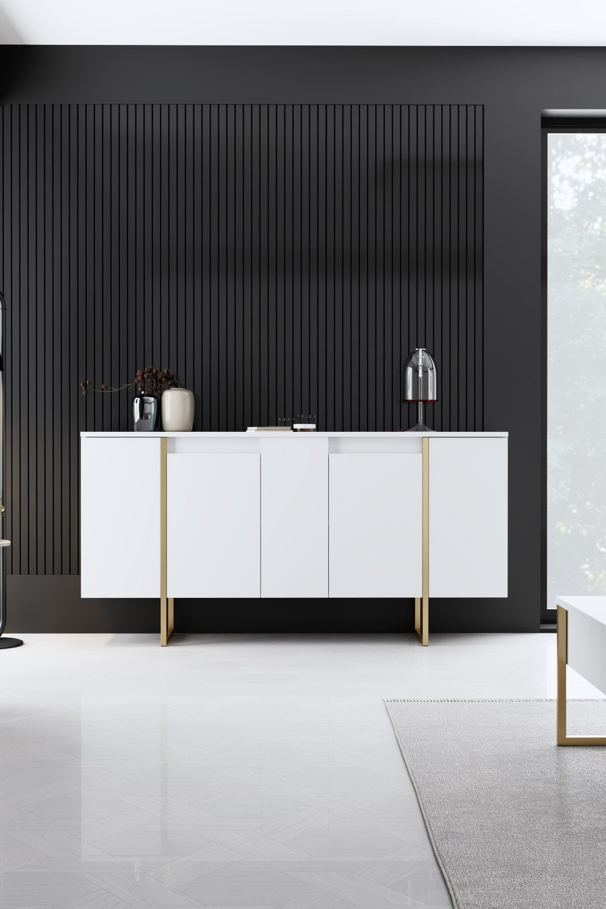 Mobilier de Lux, 160x35 cm - White Gold
