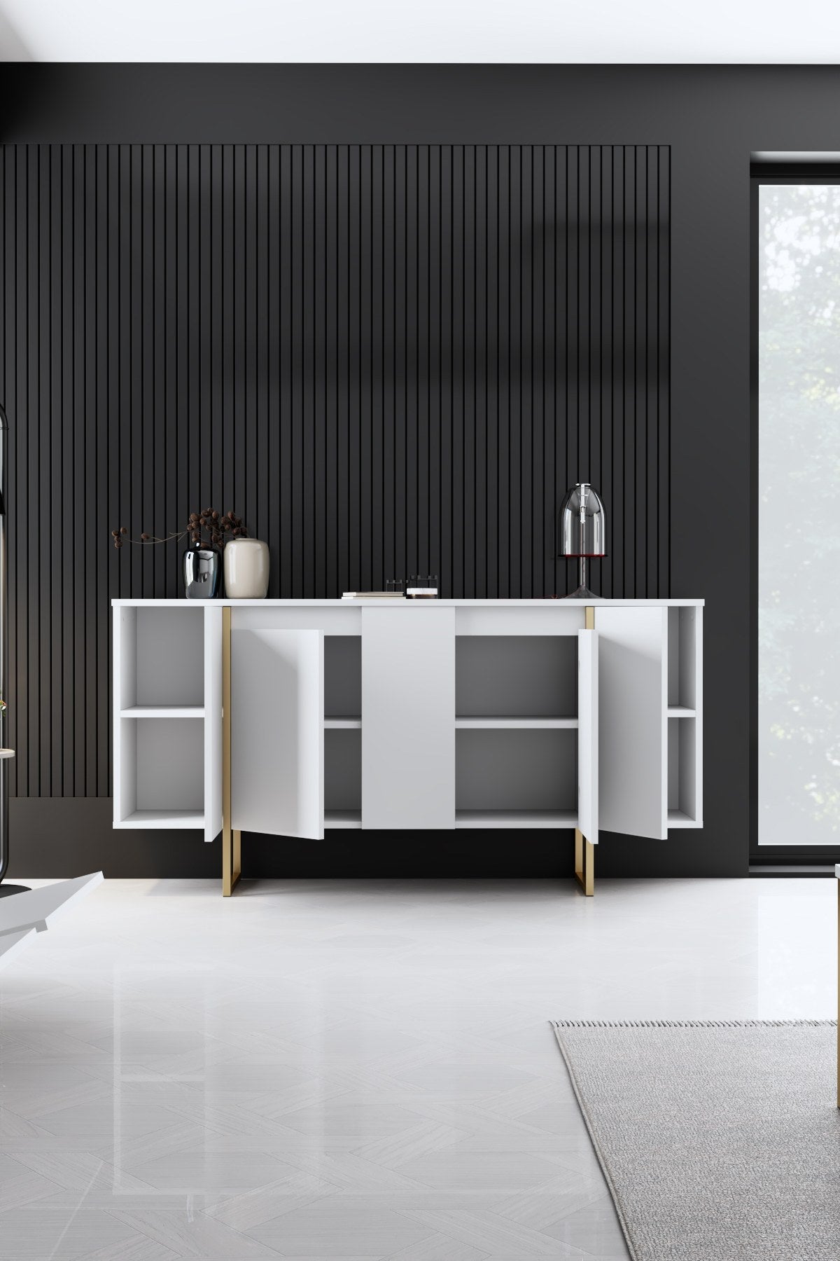 Mobilier de Lux, 160x35 cm - White Gold