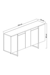 Mobilier de Lux, 160x35 cm - White Gold