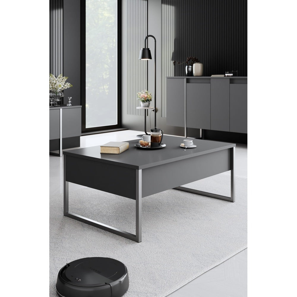 Mobilier de Lux, Anthracite Silver - White Silver, 90x60 cm - Mobilier de Lux, Anthracite Silver - White Silver, 90x60 cm