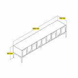 Mobilier Lyon 42, Crem - White Black, 180x35 cm - Cream
Black