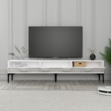 Mobilier Lyon 42, Crem - White Black, 180x35 cm - White
Black