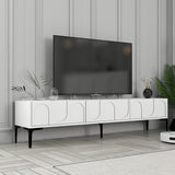 Mobilier Lyon 42, Crem - White Black, 180x35 cm - White
Black