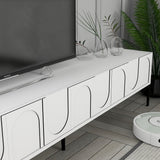 Mobilier Lyon 42, Crem - White Black, 180x35 cm - White
Black