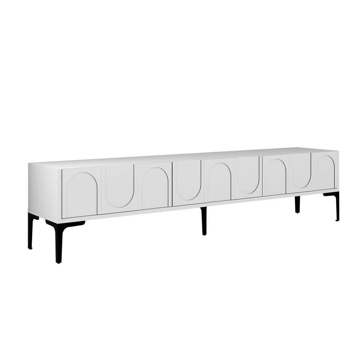 Mobilier Lyon 42, Crem - White Black, 180x35 cm - White
Black