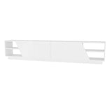 Mobilier Rhodes, Gri - Alb, 240x37 cm - Alb