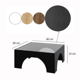 Mobilier Seine, 80x35 cm - Black Transparent