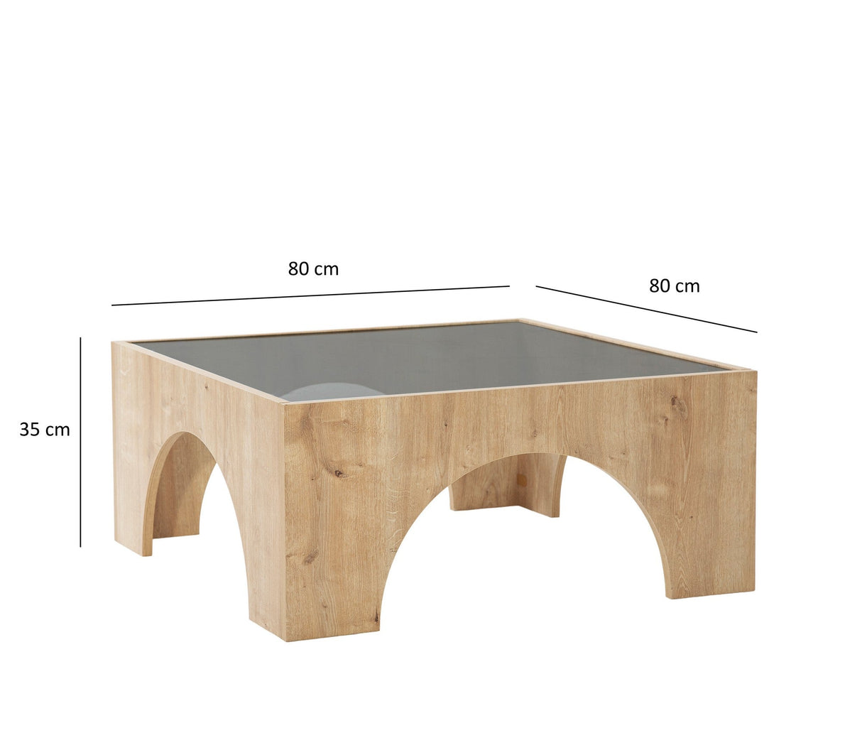 Mobilier Seine, 80x35 cm - Dark Grey Oak