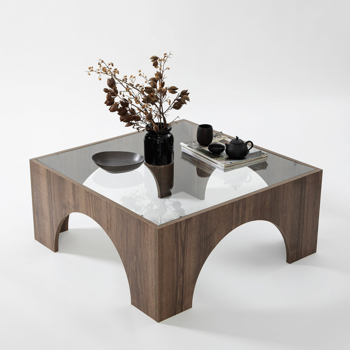 Mobilier Seine, 80x35 cm - Transparent Walnut