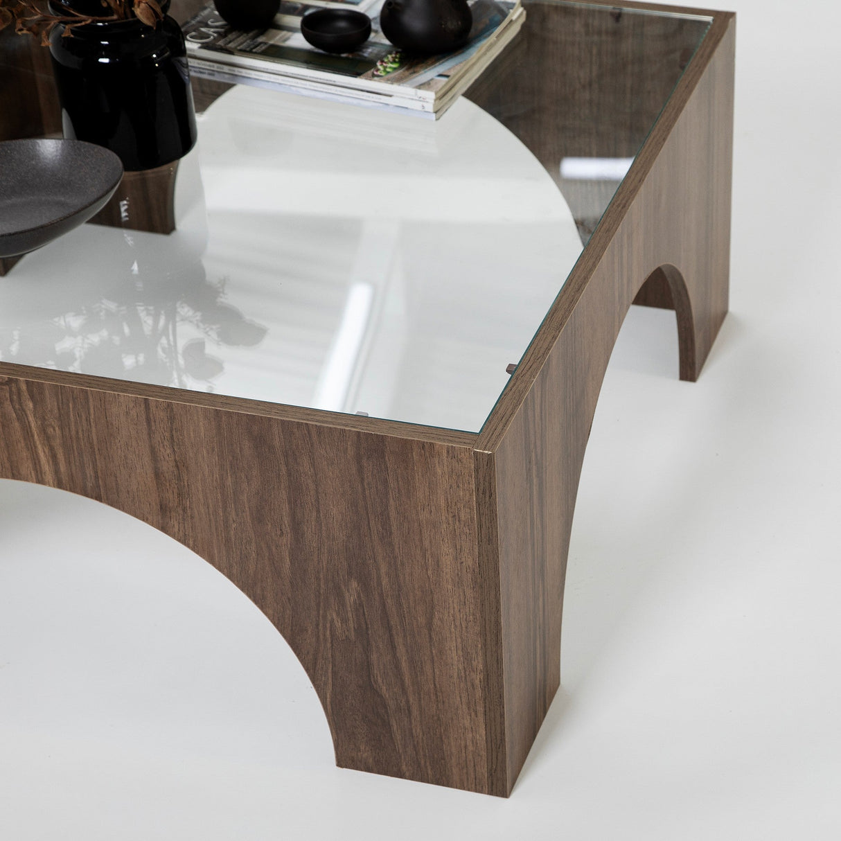 Mobilier Seine, 80x35 cm - Transparent Walnut