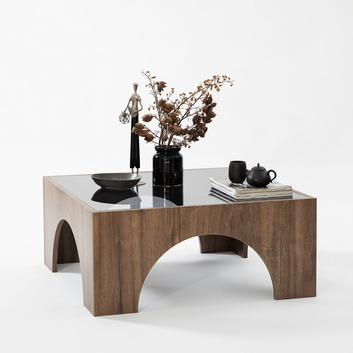 Mobilier Seine, 80x35 cm - Walnut Dark Grey
