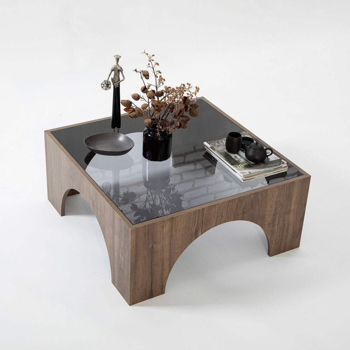 Mobilier Seine, 80x35 cm - Walnut Dark Grey