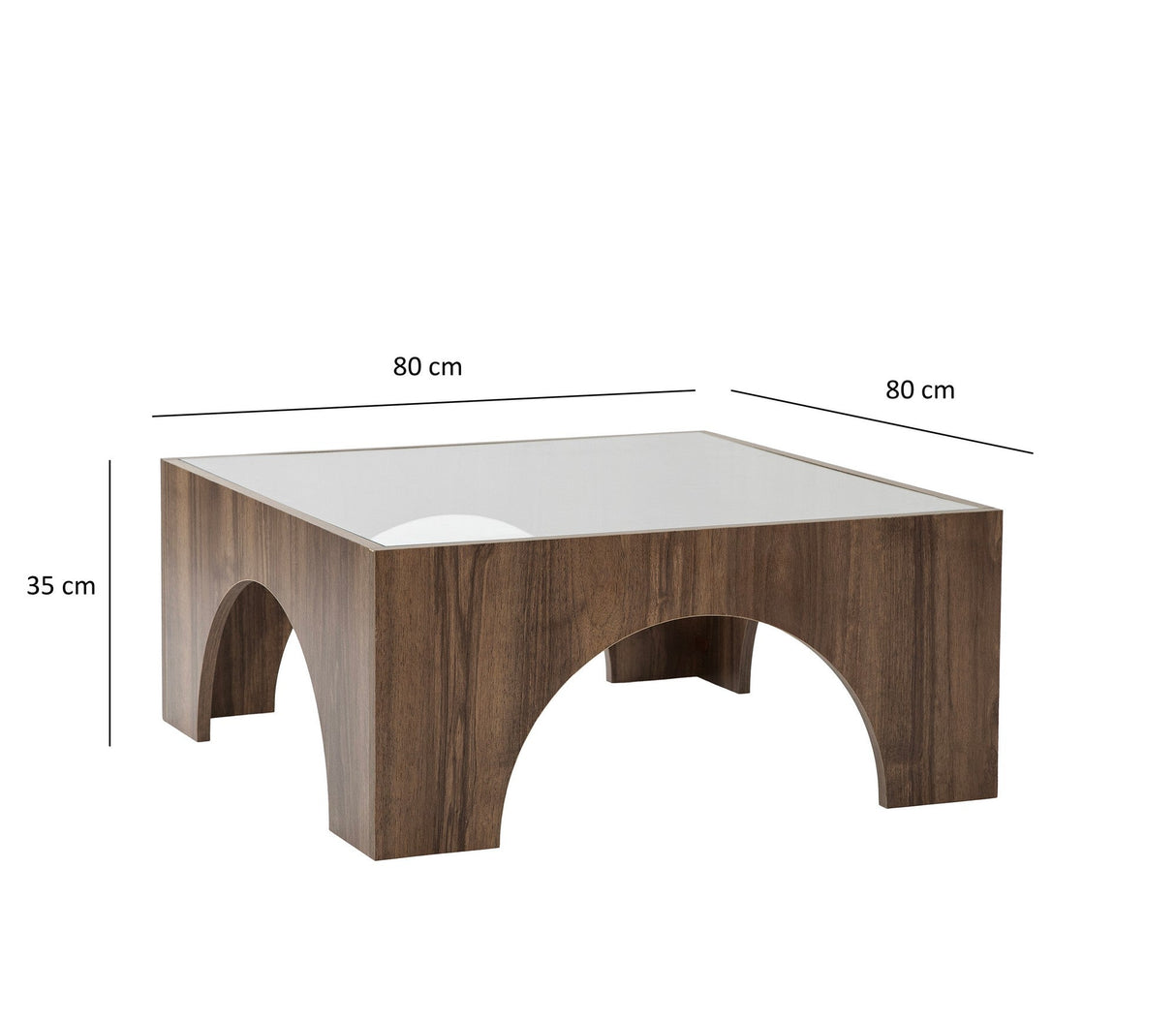 Mobilier Seine, 80x35 cm - Walnut Dark Grey