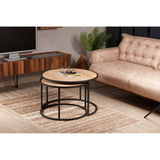 Mobilier Tambur, Alb - Oak Black, 66x66x43 cm - Mobilier Tambur, Alb - Oak Black, 66x66x43 cm