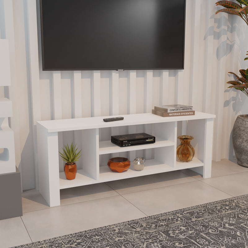 Mobilier TV cu rafturi Seref, Diverse culori, 120x30x47 cm - Alb