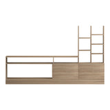 Comoda TV Seruno, Alb - Stejar, 170x25x100 cm - Stejar