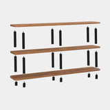 Mobilier Zen, Stejar - Negru, 180x35 cm - Negru