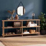 Mobilier Zen, Stejar - Negru, 180x35 cm - Mobilier Zen, Stejar - Negru, 180x35 cm