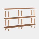 Mobilier Zen, Stejar - Negru, 180x35 cm - Stejar