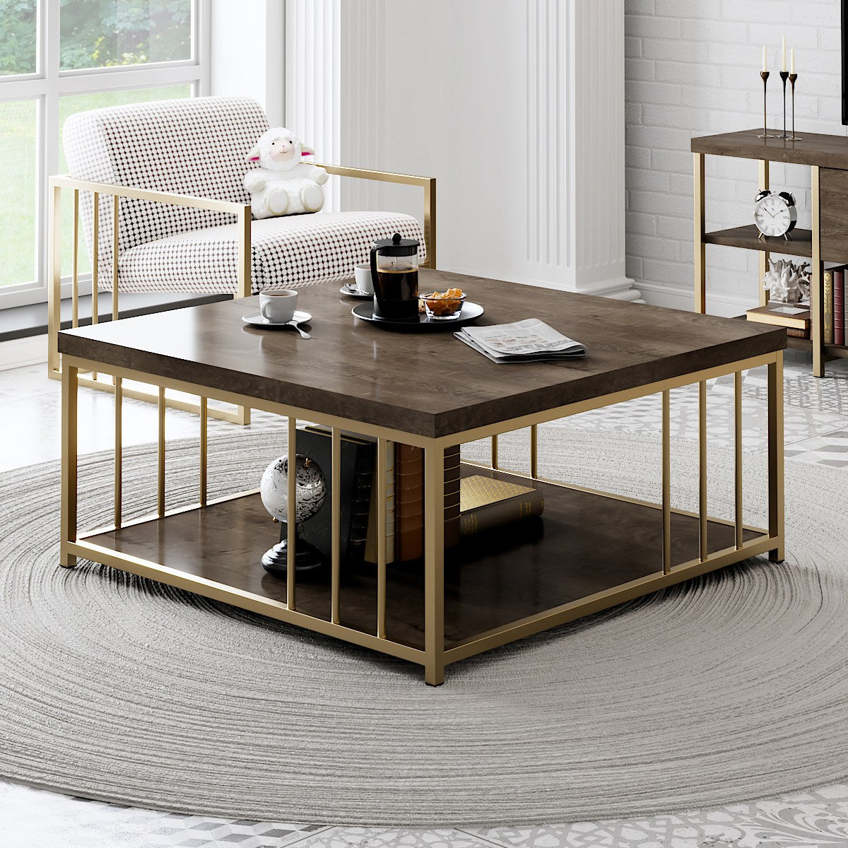 Mobilier Zenn (diverse dimensiuni) - Walnut Gold