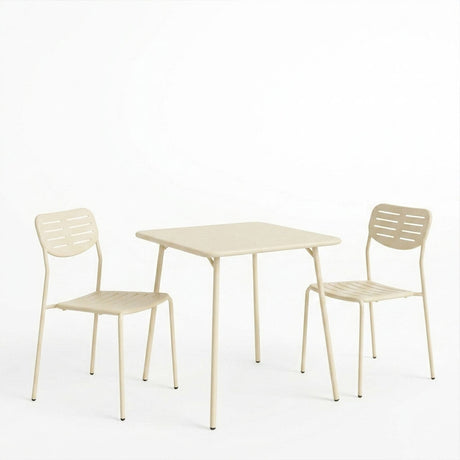 Moraja Deraby I set 3 piese crem metal, 70x70x73 cm