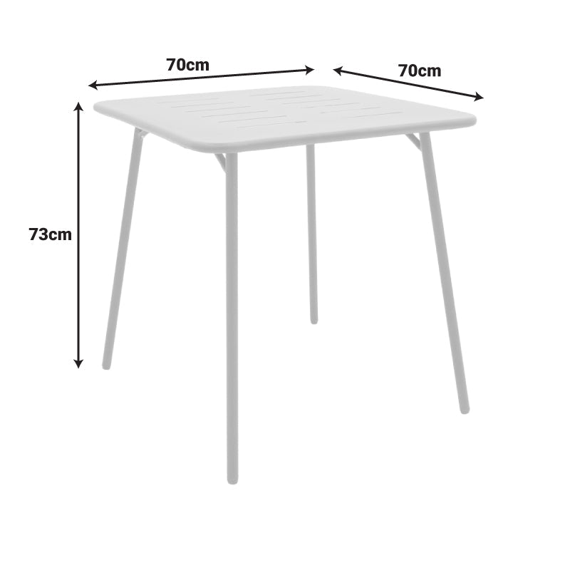 Moraja Deraby I set 3 piese negru metal, 70x70x73 cm