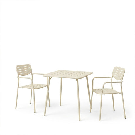Moraja Deraby set 3 piese crem metal, 70x70x73 cm