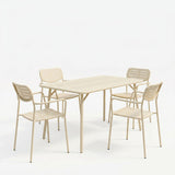 Moraja Deraby set 5 piese crem metal, 140x80x72 cm
